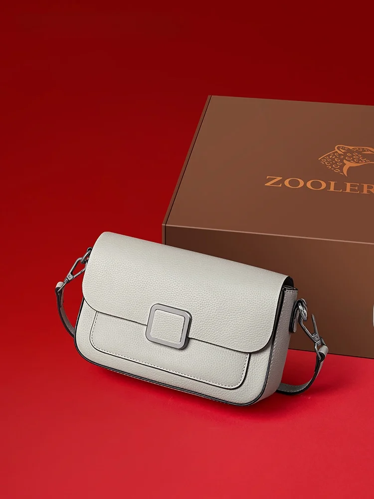 

Ele Leather Crossbody Bag for Women Faionable Small Square Bag Birthday Gift for Mom Summer 2025 Soft Leather Handbag