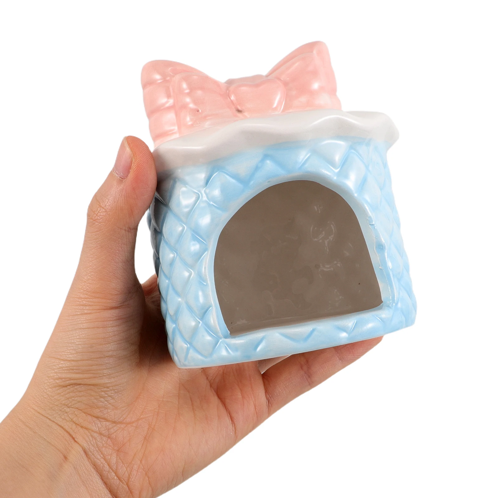 

Pet Summer House Ceramic Hamster Nest Bed Cooling Habitat for Hamsters Hide Cute