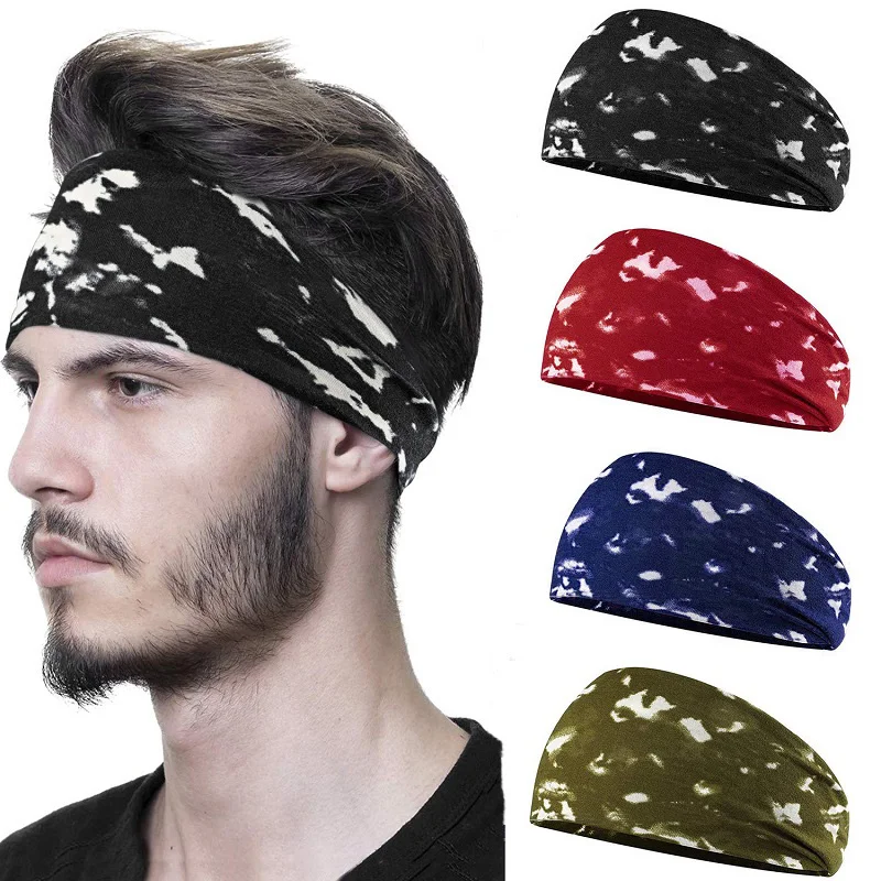 

Men's Wide Edge Sports Fitness Sweat Absorbing Headband Running Cycling Outdoor Sports Sweatband