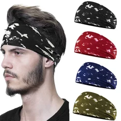 Men's Wide Edge Sports Fitness Sweat Absorbing Headband Running Cycling Outdoor Sports Sweatband