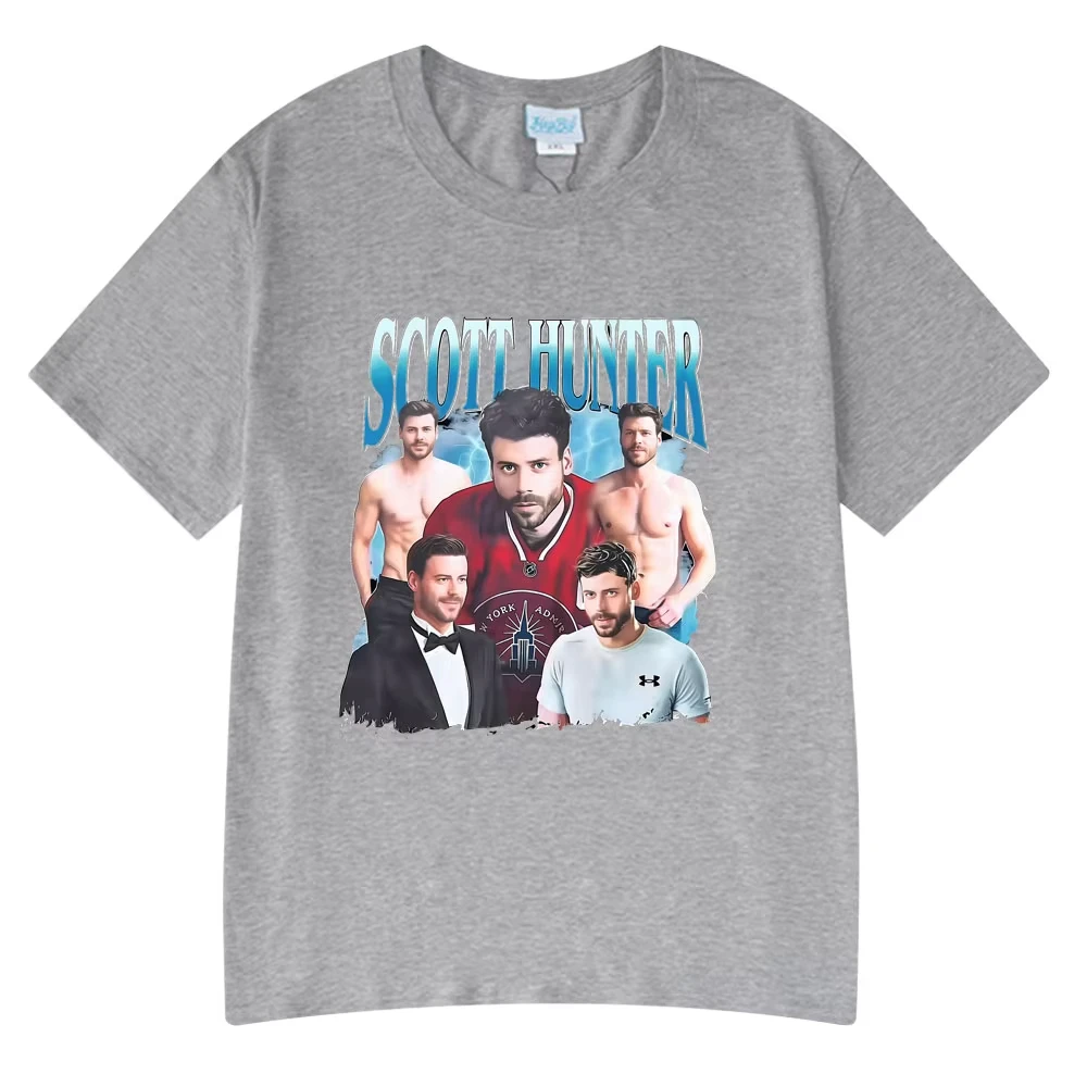 Heated Rivalry Scott Hunter Graphic T-shirts Men's Women Clothing Fashion Harajuku Oversized T Shirt Cotton Casual Style Tshirts