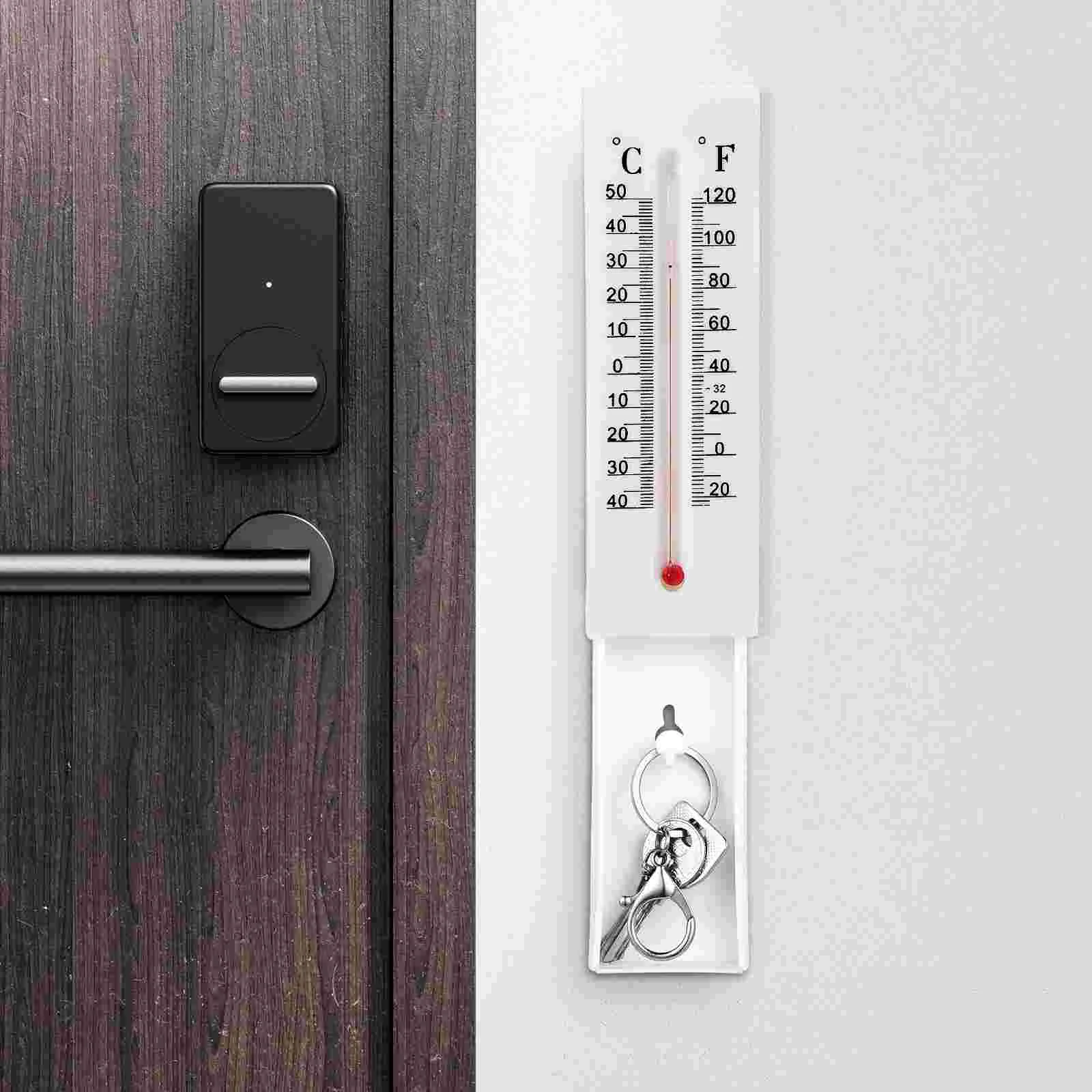 2 Pcs Hidden Key Holder for outside Hider Decorator Outdoor Thermometer Waterproof