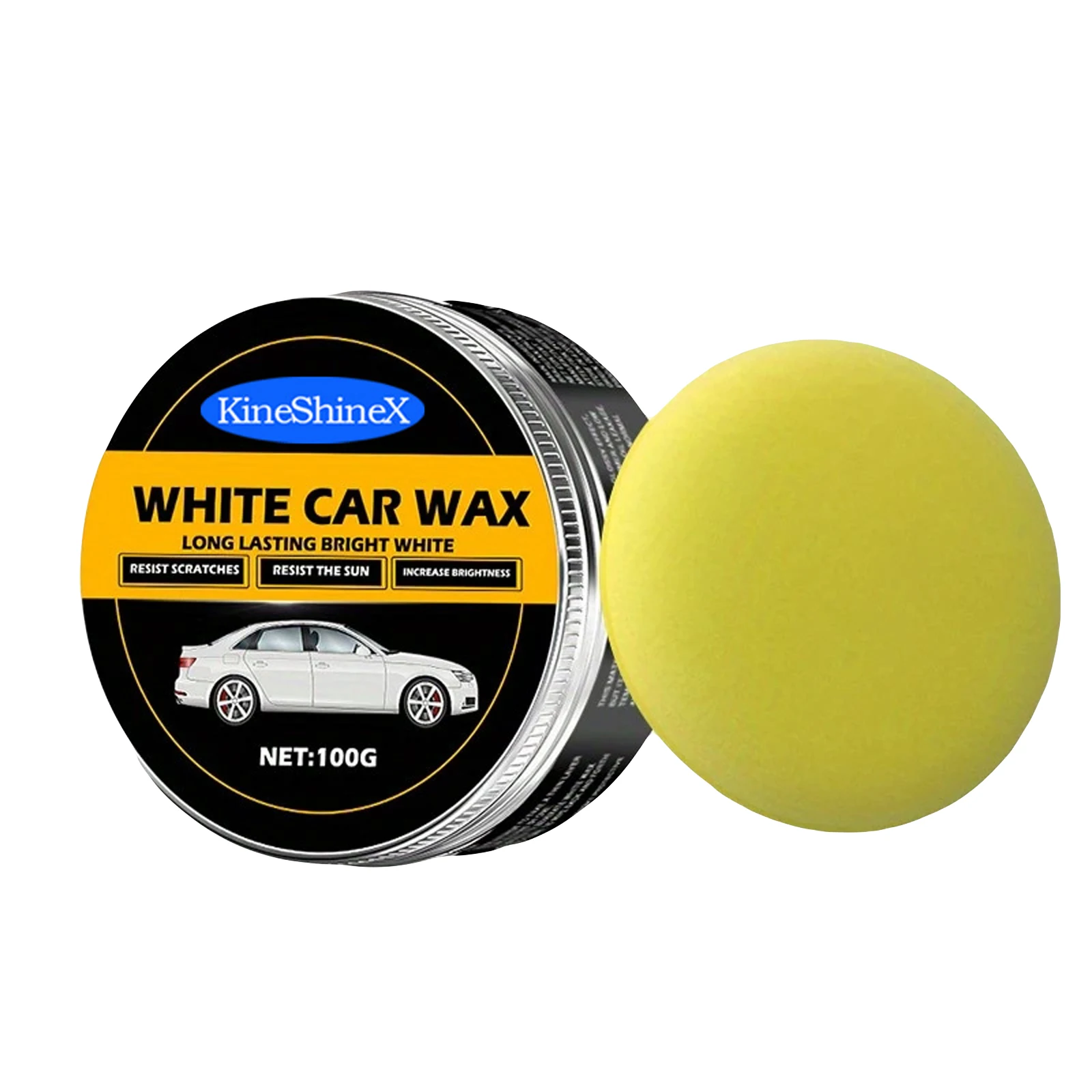 

Универсальный белый автомобильный полировальный воск — формула на алюминиевой основе для водонепроницаемого блеска, восстановления краски и защиты от ультрафиолетовых лучей 100 г