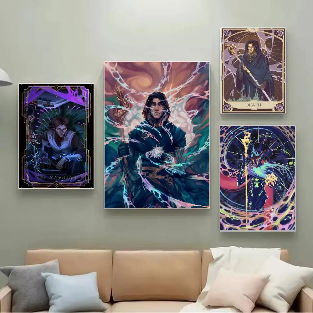 أنيمي غامض فيكتور زر المشارك ذاتية اللصق الفن مقاوم للماء ورقة ملصق مقهى بار غرفة جدار ديكور #2