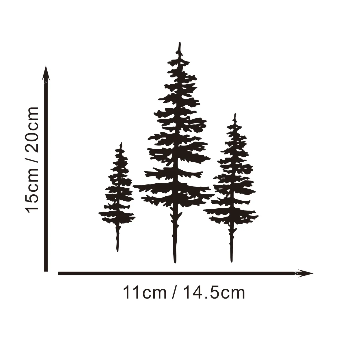 

Fir Trees Vinyl Decals - Nature Camping Stickers for Car Windows, Bumpers & Tumblers