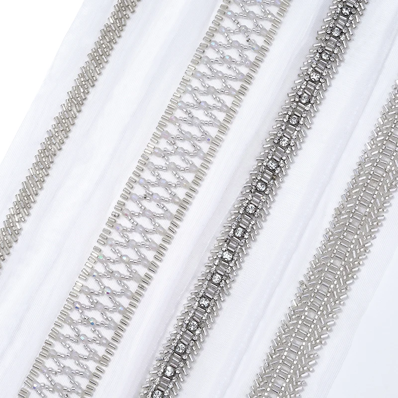 Clothing accessories, rhinestone DIY hand beaded lace webbing accessories.