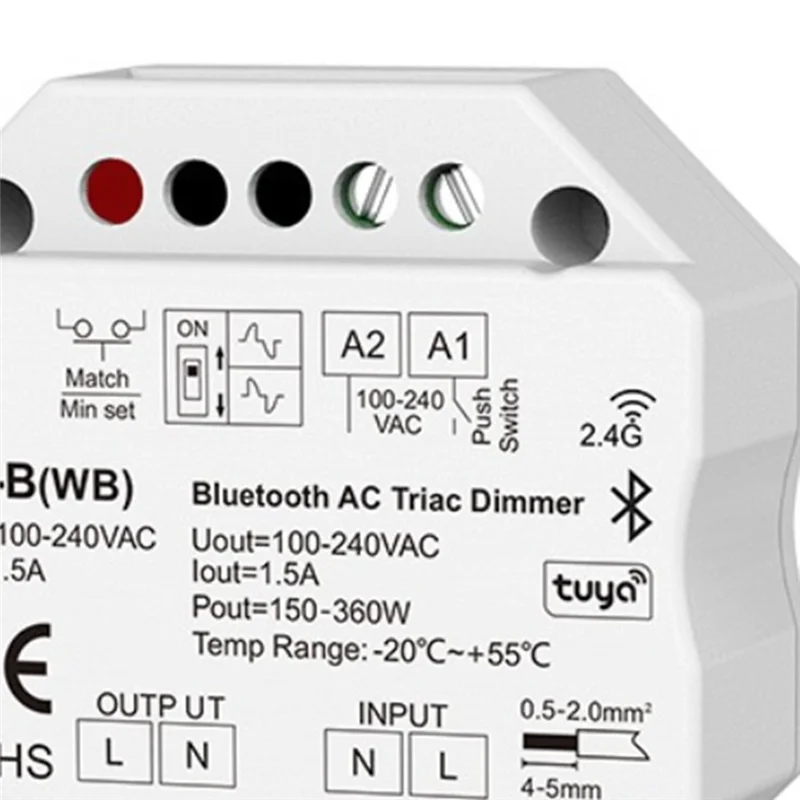 

ABWZ-Bluetooth AC Triiac Dimmer Поддержка регулируемой яркости светодиодный драйвер Лампы накаливания Галогенные лампы с затемнением 4-зонный радиочастотный пульт дистанционного управления