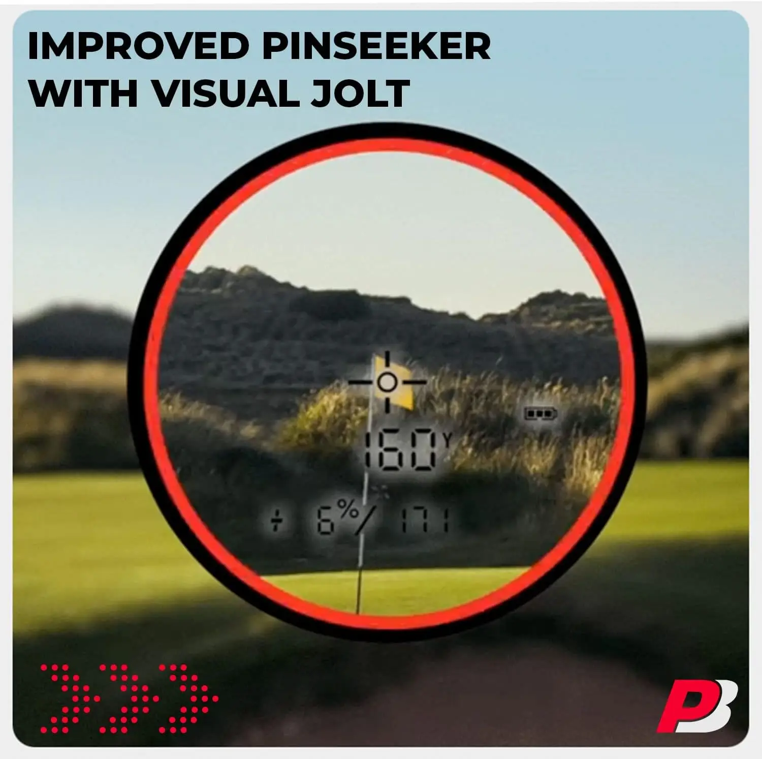 V6 Golf Rangefinder Bundle - PinSeeker with Visual JOLT, BITE Magnetic Mount