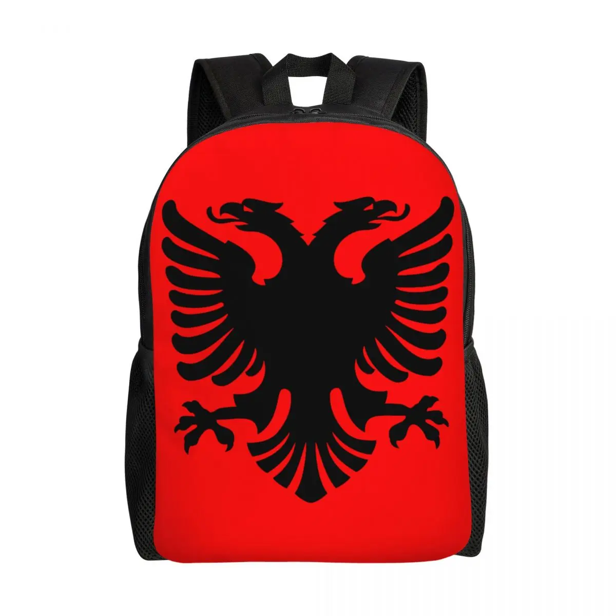 Custom Flag Of Albania Eagle Backpacks Men Women Fashion Bookbag for College School Albanian Pride Bags