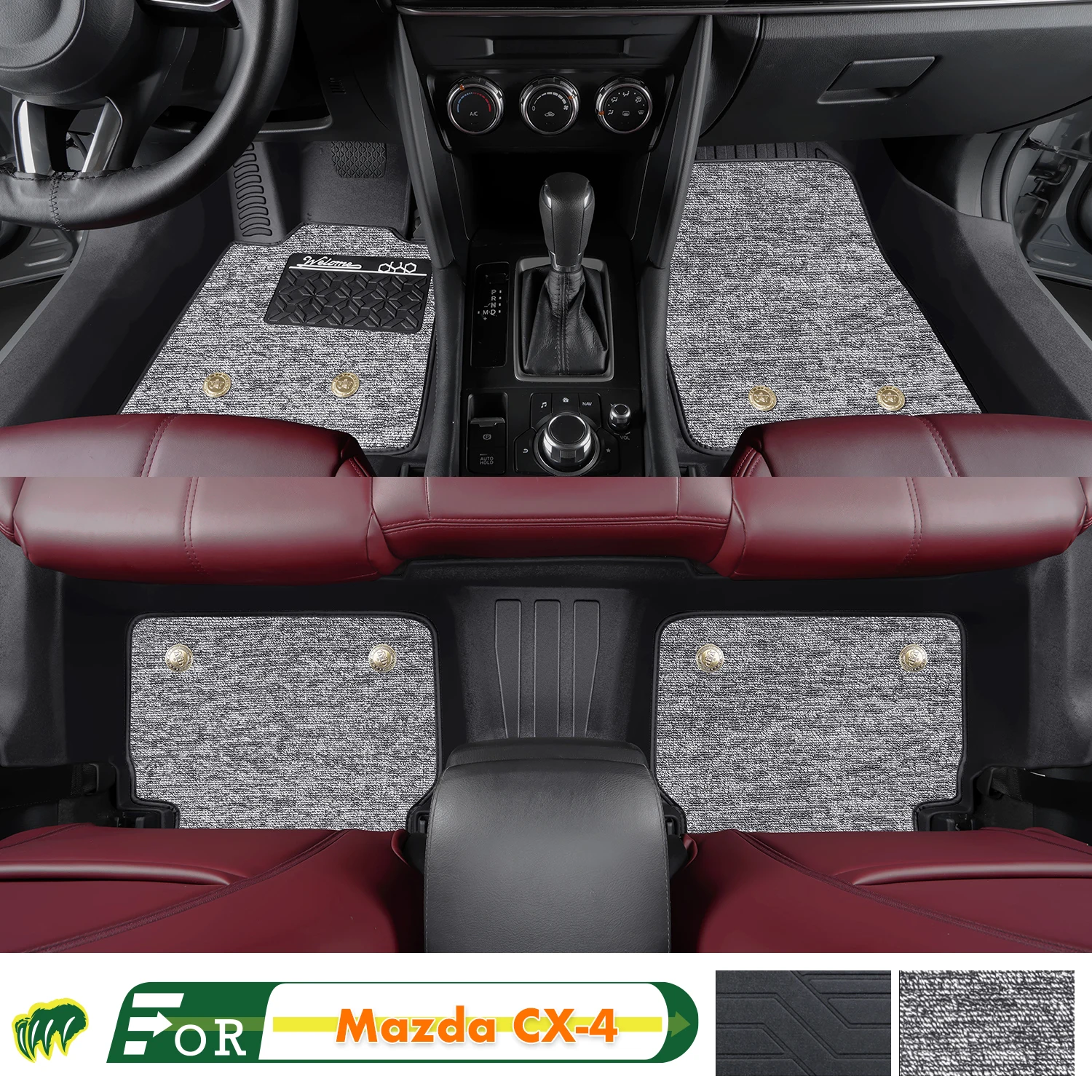 

Left-hand Drive Car Floor Mat For Mazda CX-4 2016-2024 Full Surround Foot Mat Automotive Floor Mat Interior Floor Liner