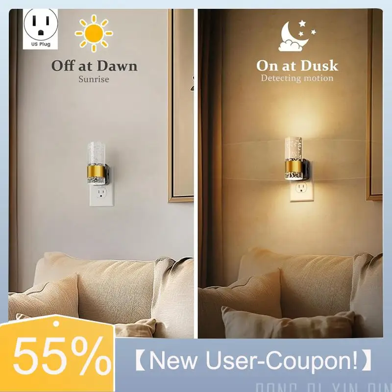 

【Fast Delivery】Night Lights Plug Into Wall Plug In Night Light With Auto Light Sensor For Bathroom,Hallway,Bedroom US Plug
