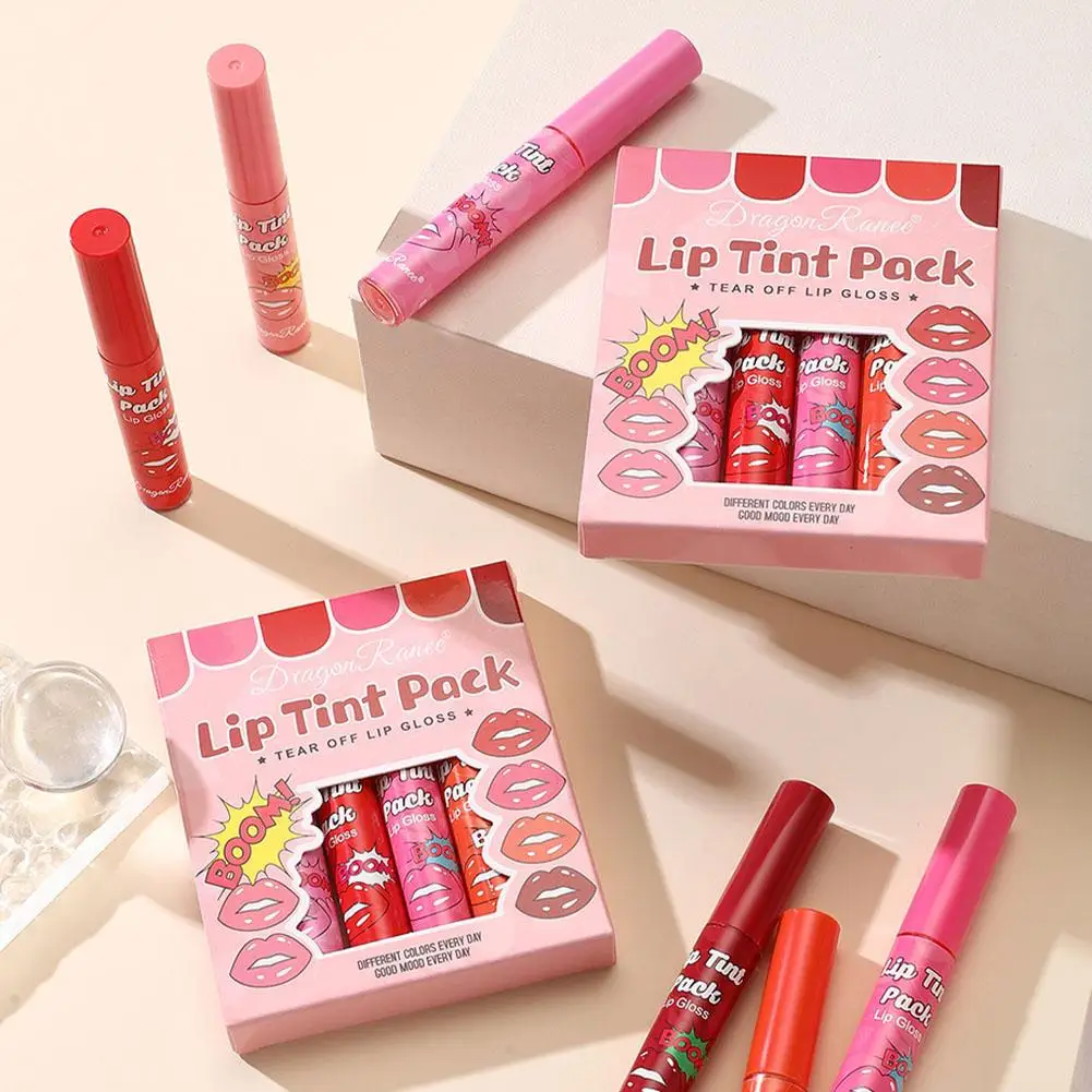 Afscheurbare lipgloss, waterdicht en langdurig, geschikt voor alle huidtypes, hydraterende en hydraterende lippenbalsem, Non-Fadi P5B1