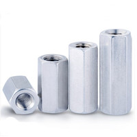 2pcs~10pcs Hex Rod Coupling Nuts M3 M4 M5 M6 M8 M10 M12 Threaded Rod Connectors zinc Coupler Joint Sleeve Extension Nuts