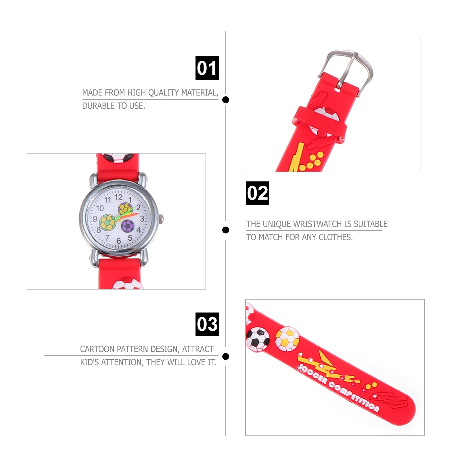 

1Pcs Kids Wristwatch Cartoon Pattern Lovely Durable Children Watch Boys Girls Student Fashion Watch Wristwatch for Kids