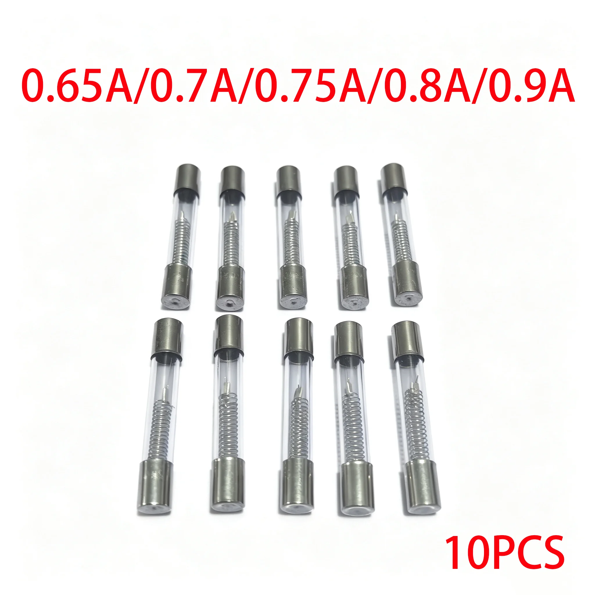 10PCS 5KV Special Microwave Oven Fuse 6*40mm 0.65A 0.7A 0.75A 0.8A 0.9A Glass Tube Fuse 6x40mm High-Pressure Fuse