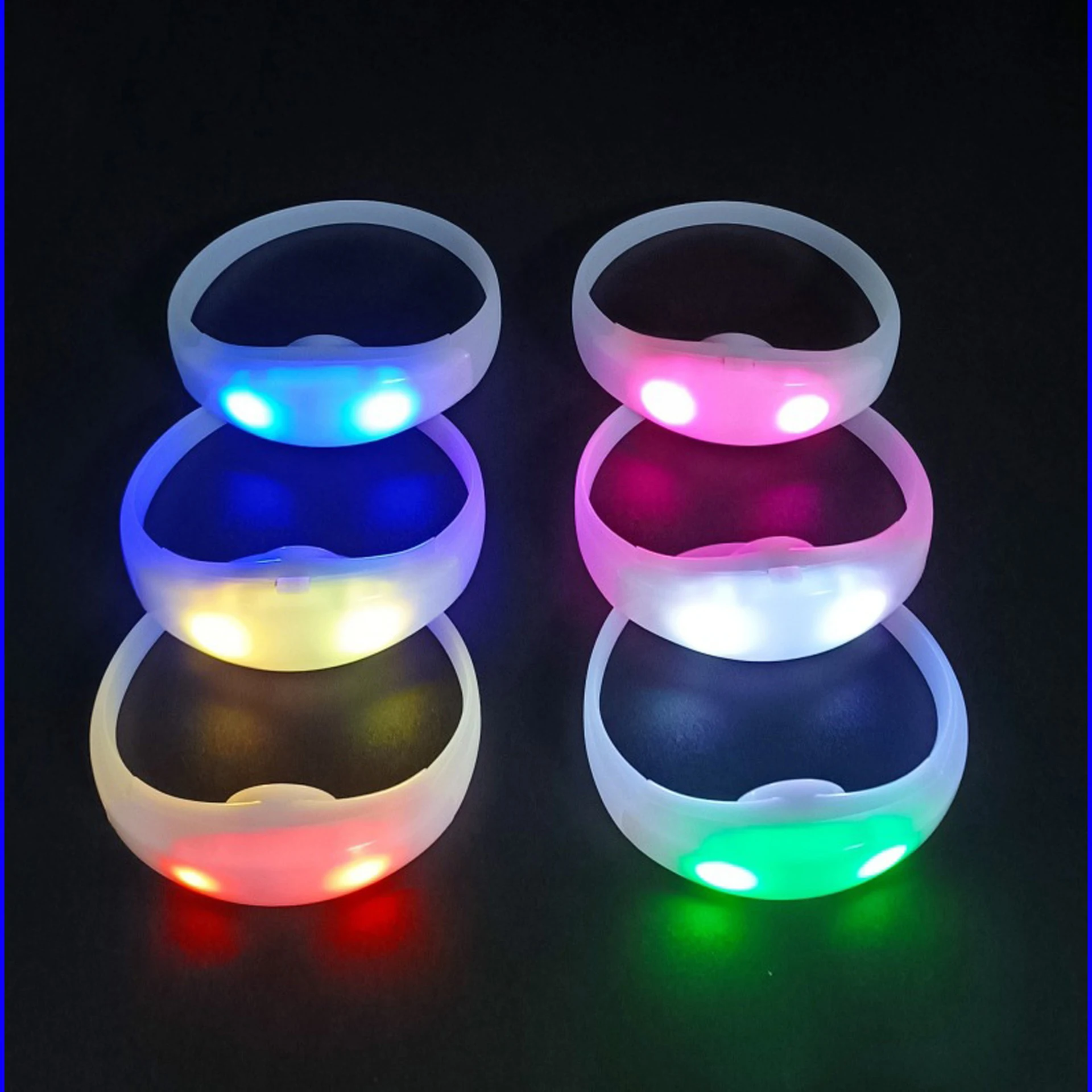 Lumineux-Bracelet LED Dmx Interdit Télécommande, Son Security é, Lumière Rfid, Fêtes Musicales, Bracelet en Silicone Rgb Clignotant