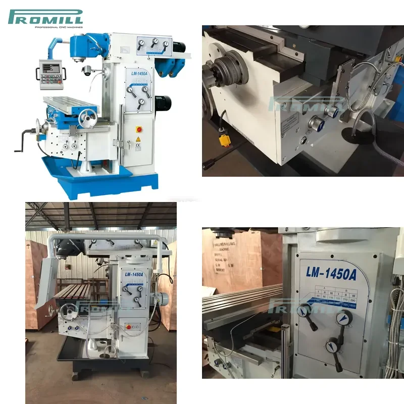 HCY PROMILL LM1450A Universal Automatic Servo Manual Milling Machine Auto Feed ISO50 Spindle Taper 400kg Load Capacity