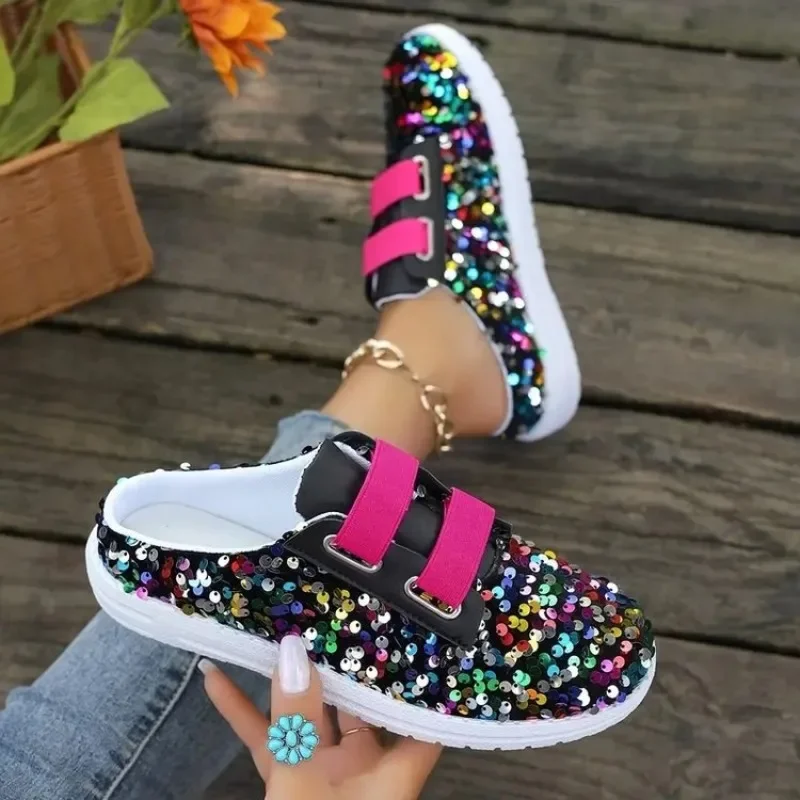 Sparkle Color Change Flipping Sequins High Top Casual Canvas Shoes for Kids Rhinestones Canvas Sneakers