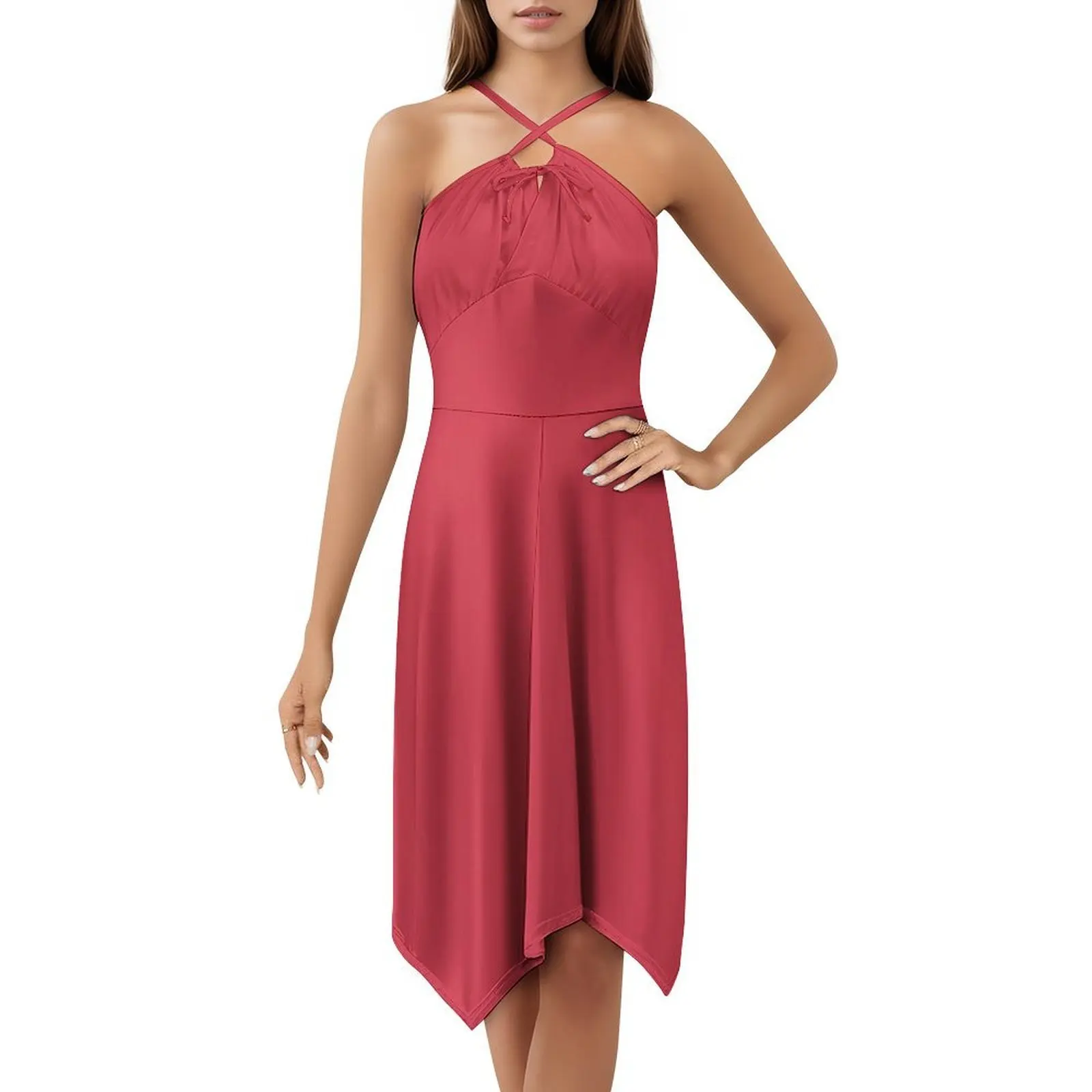 فستان بابريكا مزين بالزهور للنساء للربيع والصيف فستان كاجوال للحفلات ألوان ملونة ملونة ملابس نسائية