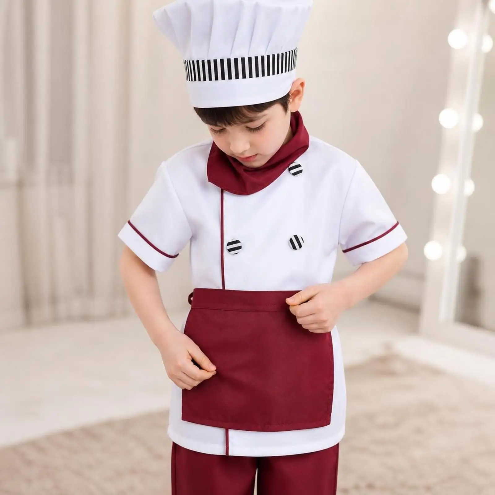 5-Piece Chef Costume | Lightweight Polyester material, Chef Costume Set, for Career Day