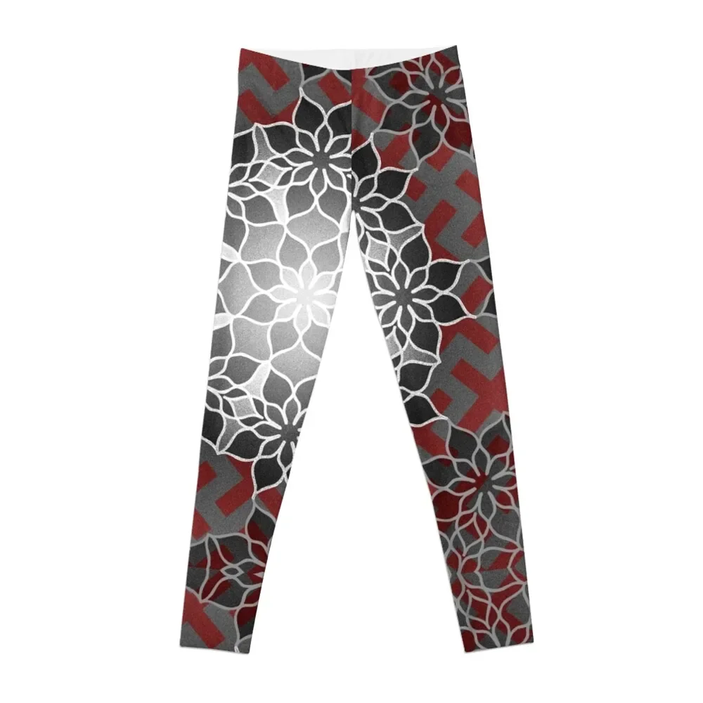 Octagonal Floral Mandala Sayagata Layered Leggings sports woman gym Women sportwear Womens Leggings