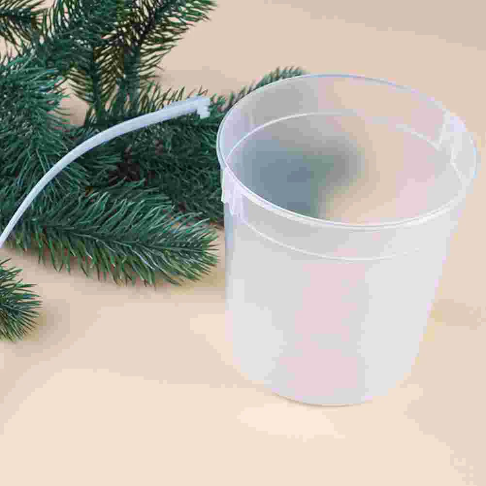 5 PCS Folding Bucket Toy Transparent Bucket Without Lid Student Ice Cleanser Mini Buckets Handles Foldable Brush Pp Wash Pen Use