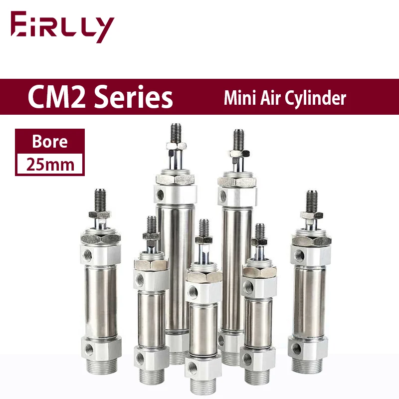 CDM2B Bore 25mm stroke 25-300mm SMC type Built-in magent Mini Air Cylinder stander type double Acting Single rod