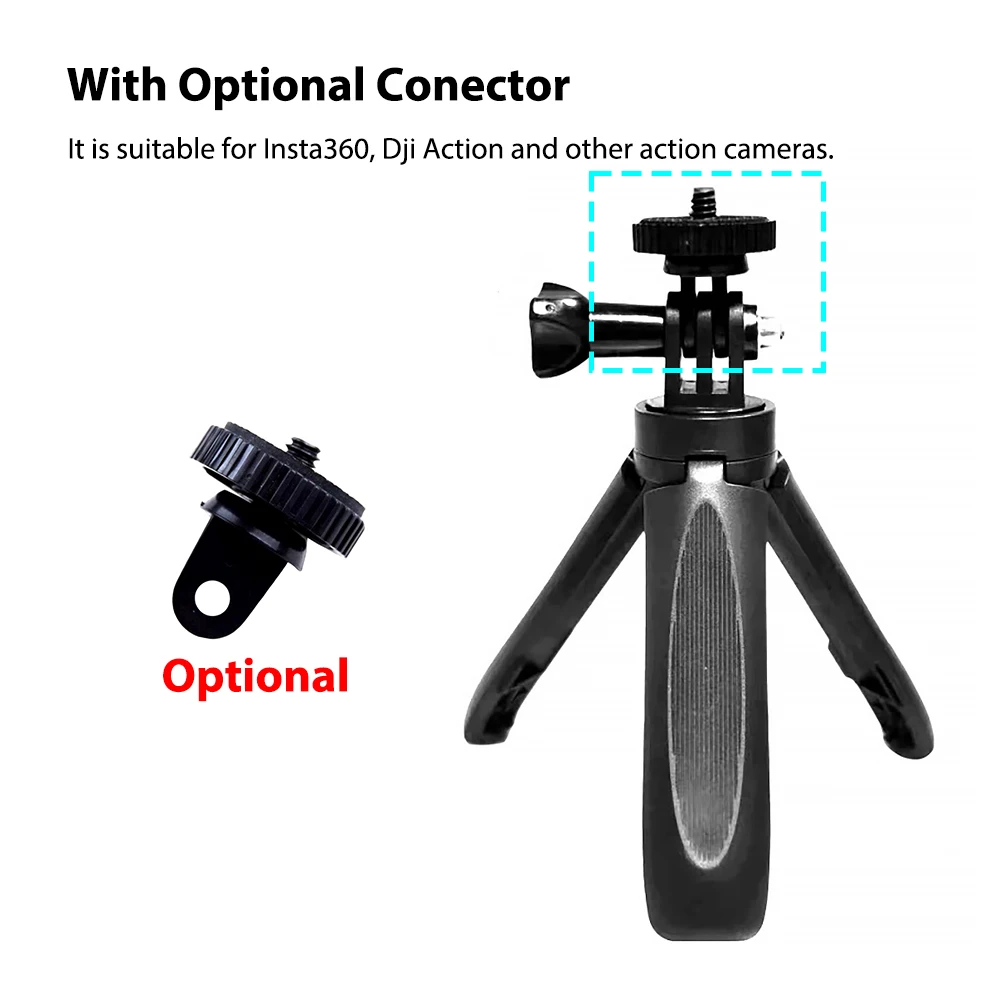 미니 개폐식 셀카봉 접이식 휴대용 삼각대, 고프로 히어로 12 11 10 9 블랙 인스타 360 X3 X4 DJI 액션 4 카메라용