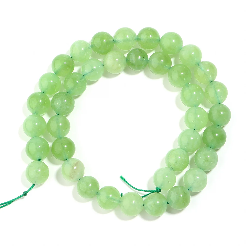LS 6/8/10mm Chinese Olivine Beads Round Natural Chrysolite Gemstone For Jewelry Making Diy Bracelet Necklace
