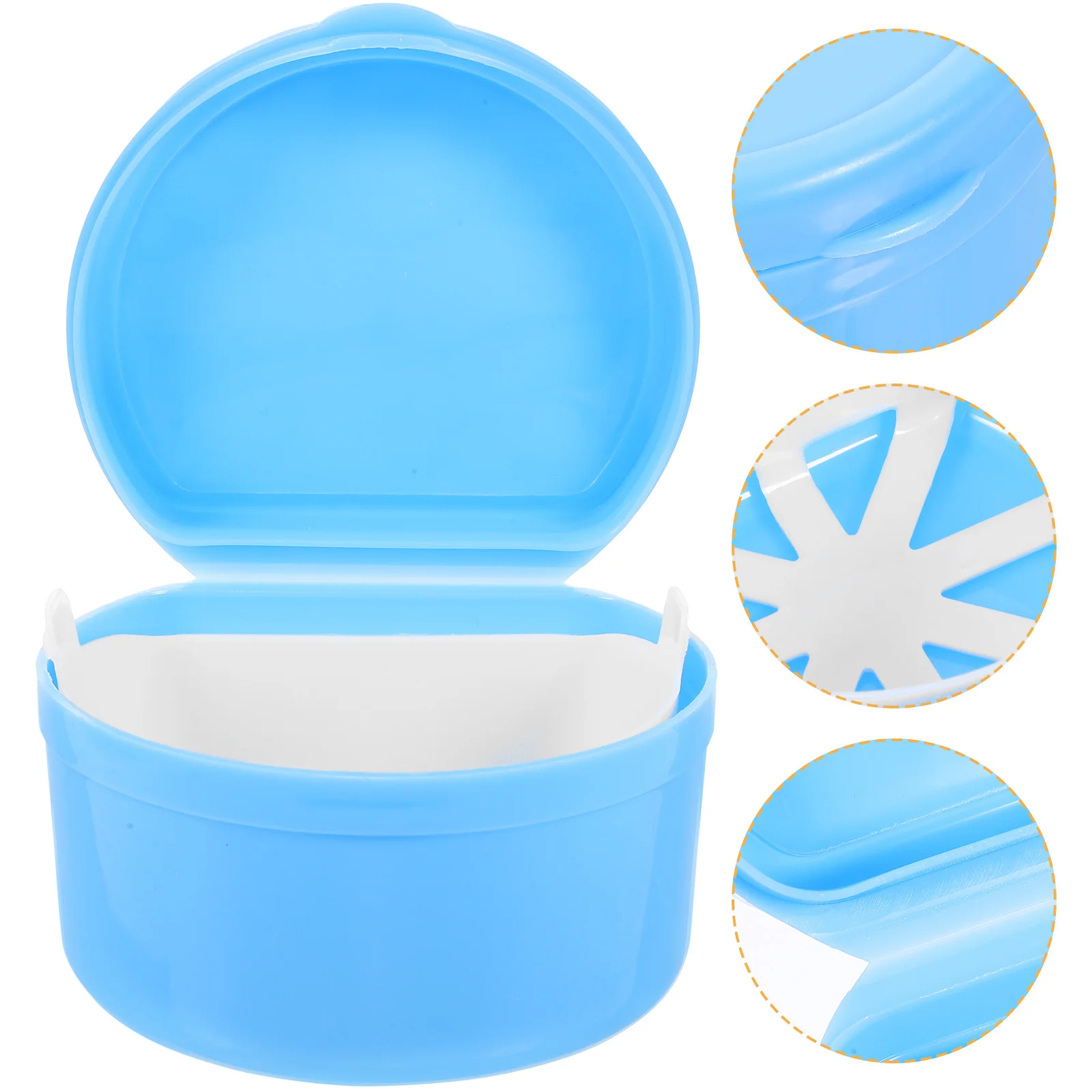 

Denture Blue Premium False Teeth Storage Case With Ventilation Holes For Travel Camping Business Trips Denture Keeper