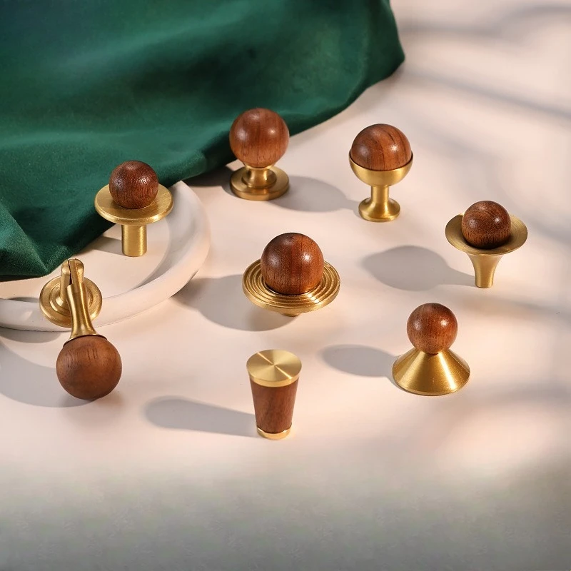 

Vintage Wooden Cabinet Handle Single Hole Drawer Pull for Furniture Wardrobe