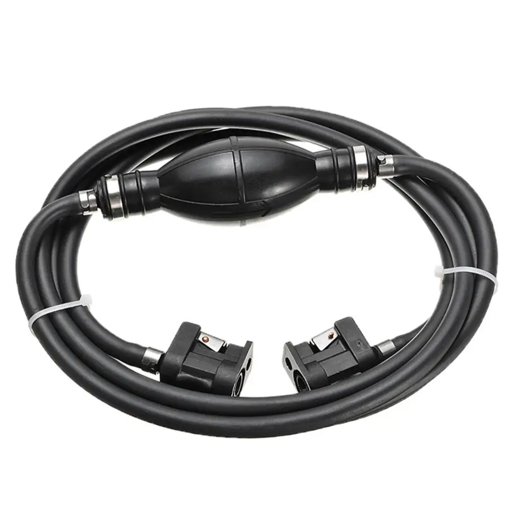 

Black PVC Fuel Gas Hose Line Quick Connect Assembly for Outboard Motor Fuel Tank and Engine Starter
