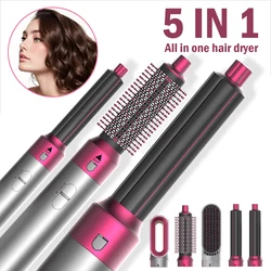 Asciugacapelli 5 in 1 Piastra per capelli arricciacapelli professionale Strumenti per lo styling per capelli bagnati e asciutti Asciugacapelli Airwrap per uso domestico