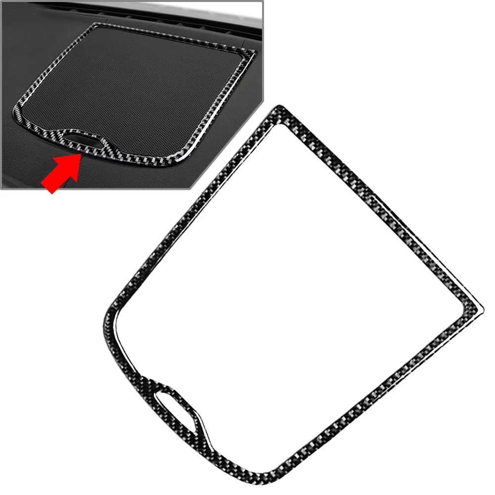 Interior Accessories Sound Speaker Frame Dashboard Audio 1Pc For BMW X4 G02 2019 2020 2021 2022 Carbon Epoxy Coating Soft Black