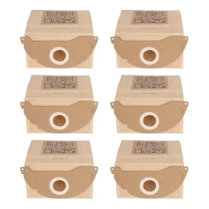 6 قطعة مكنسة كهربائية ورقة القمامة الغبار حقيبة المتاح الغبار حقيبة ل Karcher WD2250 A2004 A2054 MV2 مكنسة كهربائية أجزاء