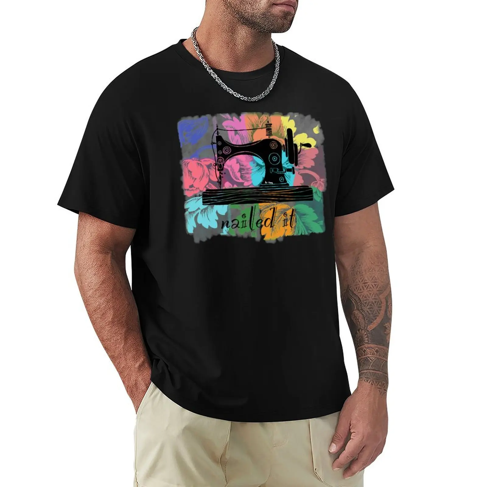 

colorful patchwork T-Shirt Summer Holiday Casual Tee
