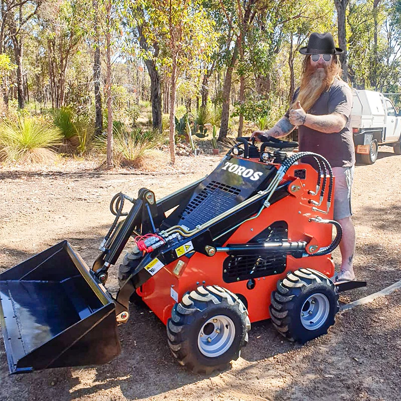 

EURO 5 EPA mini skid steer loader China Manufacturer Small mini Skid steer loader 500KG 1 ton Mini Wheel Loader Customizable