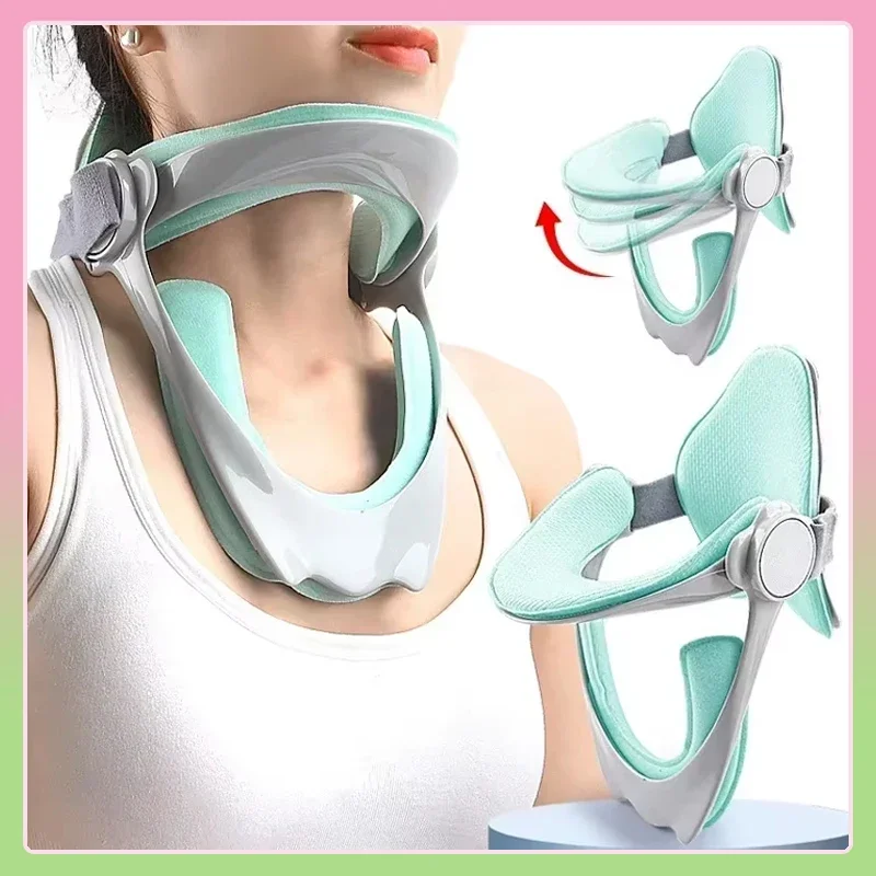 

Adjustable Cervical Traction Device Posture Corrector Cervical Collar Neck Braces Support Stretcher Spine Protector Pain Relief