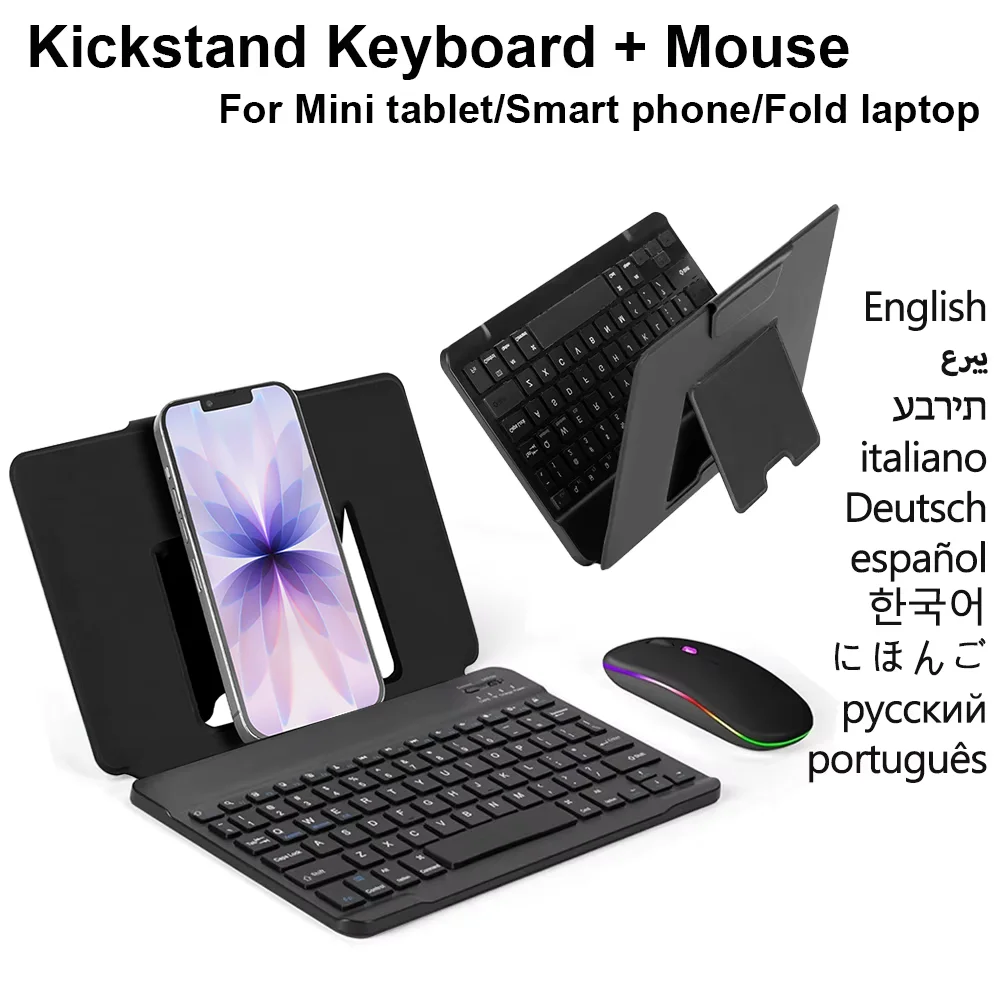 Mini Wireless Bluetooth Keyboard with Touchpad Mouse For Laptop Tablet Phone Ipad Rechargeable Gaming Windows Android IOS