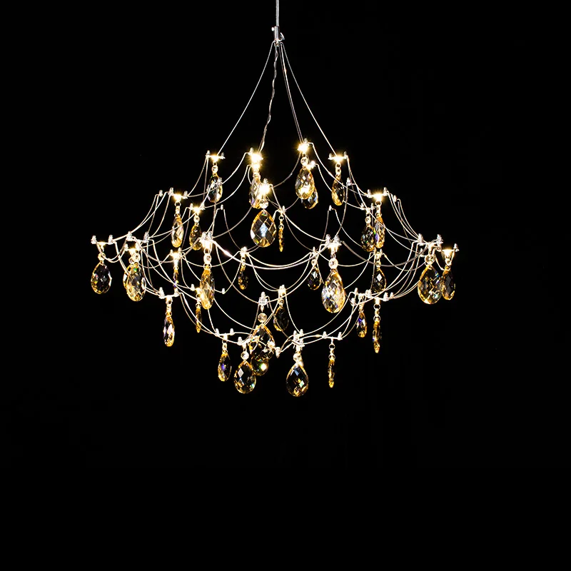 Contemporary Luxury Creative Coffee Restaurant Light Simple Art Design Sense Bedroom Corridor Crystal Pendant Light