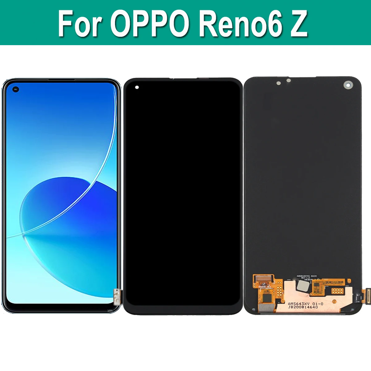 

Original For OPPO Reno6 Z CPH2237 LCD Display Touch Screen Replacement Digitizer Assembly Reno6Z Reno 6 Z LCD Parts