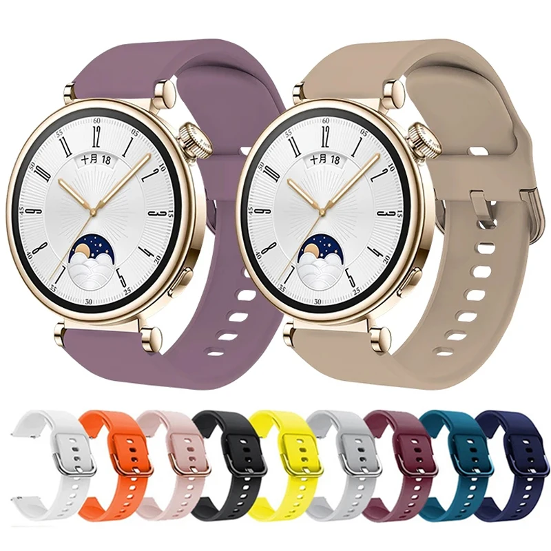18mm Silikon band bunte Schnalle für Huawei Uhr GT4 41mm 18mm bunte Schnalle Silikon band für Huawei GT4 41mm