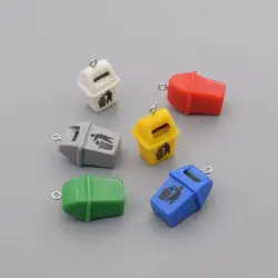 10pcs Colorful Simulated Mini Household Trash Cans Resin Charms Accessory Pendants Handmade Jewelry DIY Earring Necklace
