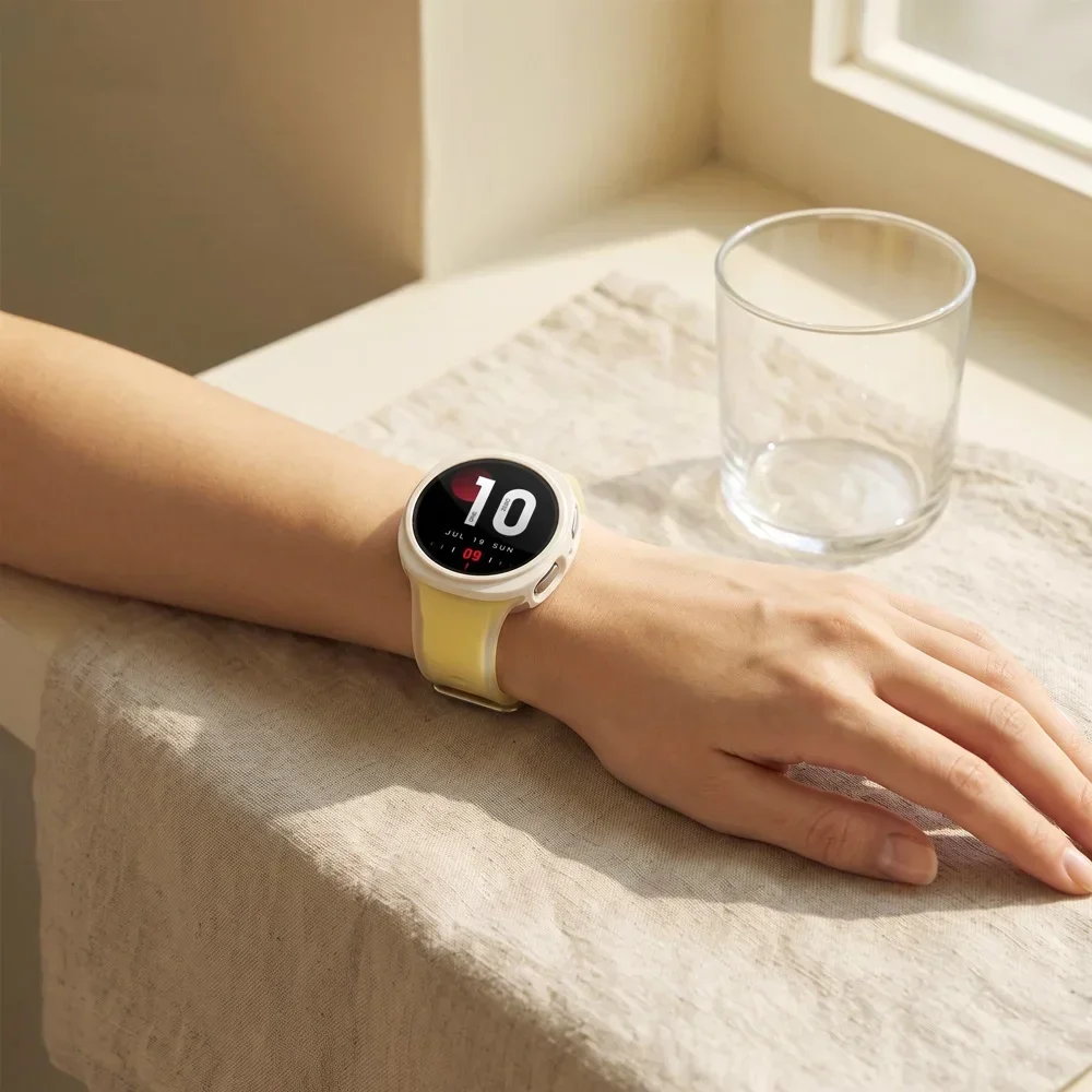 2-in-1-Schutzhülle + Armband für Samsung Galaxy Watch 8 9 40 mm 44 mm, Displayschutz aus Glas/hohler Schutzrahmen, Sport-Silikonarmband für Galaxy Watch 9/8 – Detail 22