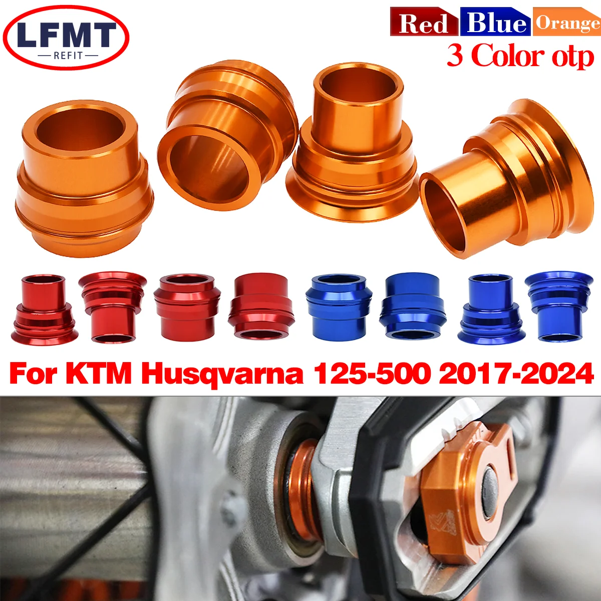 

Motocross 20mm/22mm Front Rear Wheel Spacers Hub Collars For KTM XC XCF XCW SX SXF EXC EXCF For Husqvarna TE FE FX FC 2017-2024