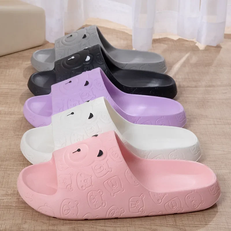 Anti-Slip Bathroom Slippers EVA Home Use Men's Flip Flops Women's Slip-On Shoes Comfortable Sensation Cross-Border Shipping
