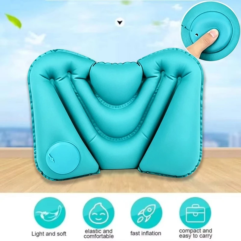 Ultralight Inflatable Lumbar Support Cushion Waist Protection Air Pillow For Office Home Car Seat Driving Airplane Long Sitting