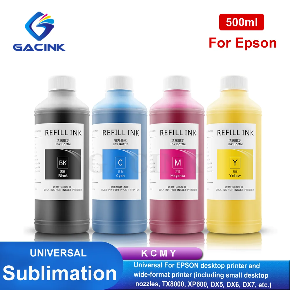 500ML Sublimation Heat Transfer ink Universal For Epson Desktop Printer And Wide-format Printer  (including TX800 XP600 DX5 )