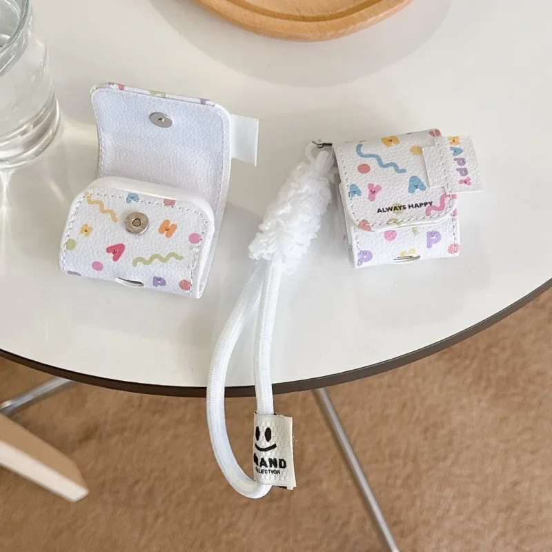 Etui z kolorowymi literami do słuchawek AirPods 4 Airpod 1 2 3 Pro Pro2 Bluetooth Earbuds Charging Box Ochronne etui na słuchawki