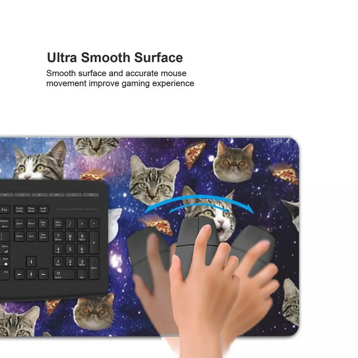Espaço gato cabeças grande mouse pad teclado do computador mouse tapete de jogos pc portátil tapete de mesa acessórios de escritório tapetes de mesa